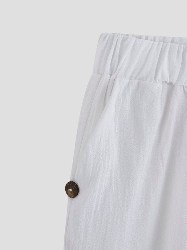 Women Casual Loosen Pockets Floral Pants